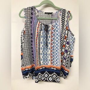 Women's 3/4 Sleeve Cold Shoulders Abstract Top T Shirt Clothing Blouse Dress Top